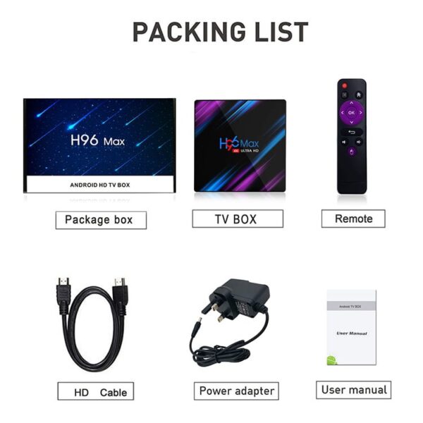 安卓电视盒H96 MAX RK3318 4GB 64GB 4K