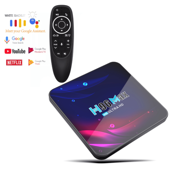 Smart Tv Box H96 Max v11 4GB 64GB Android 11 + Wireless Air Mouse G10S Pro
