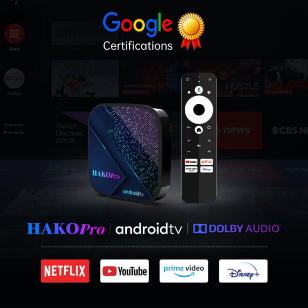 Hako Pro 4GB 32GB Amlogic S905Y4-B Google Certified Android 11 4K Tv Box