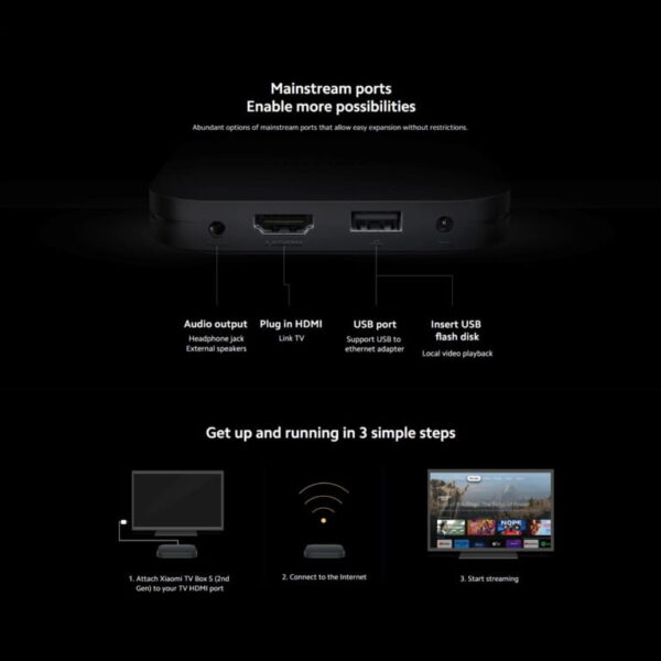 Xiaomi TV Box S 2nd Gen Smart Mi Quad-core 4K Dolby Vision HDR10+